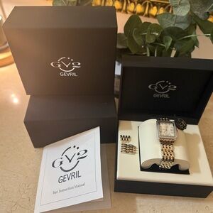 Gevril Women's Rose Gold and Silver Watch